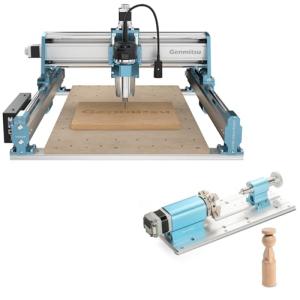 SainSmart Genmitsu 4040-PRO MAX CNC Router + 4th Axis Rotary ModuleGenmitsu 4th Axis Rotary Module with Planetary Geared Stepper Motor, 4 Jaw Chuck, Clamped Range 10-200mm