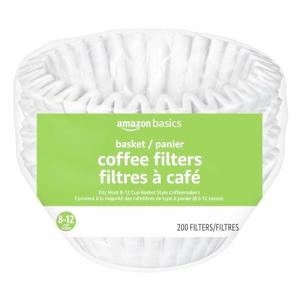 Amazon Basics White Coffee Filters, 200 Count