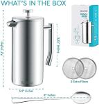 Belwares 50 Oz Insulated French Press Coffee Maker