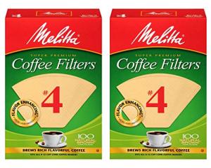 Melitta #4 Natural Brown Coffee Filters, 200 Pack