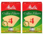 Melitta #4 Natural Brown Coffee Filters, 200 Pack