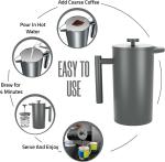 Utopia Kitchen Stainless Steel French Press Coffee Maker