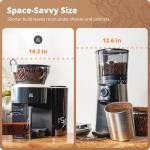 Onyx Black Burr Coffee Grinder with Scale