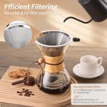 8-Cup Pour Over Coffee Maker with Steel Filter