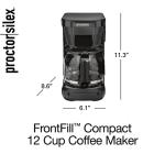 Proctor Silex 12-Cup Drip Coffee Maker, Black/Silver