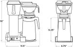 Technivorm Moccamaster Coffee Brewer, 40 oz, Silver