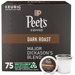Peet's Coffee Dark Roast K-Cup Pods - Major Dickason's Blend