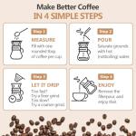 8-Cup Pour Over Coffee Maker with Steel Filter