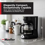 Mueller 12-Cup Drip Coffee Maker with Glass Carafe