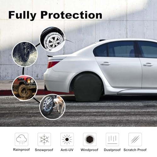 Tough Black Tire Covers for Trucks and SUVs