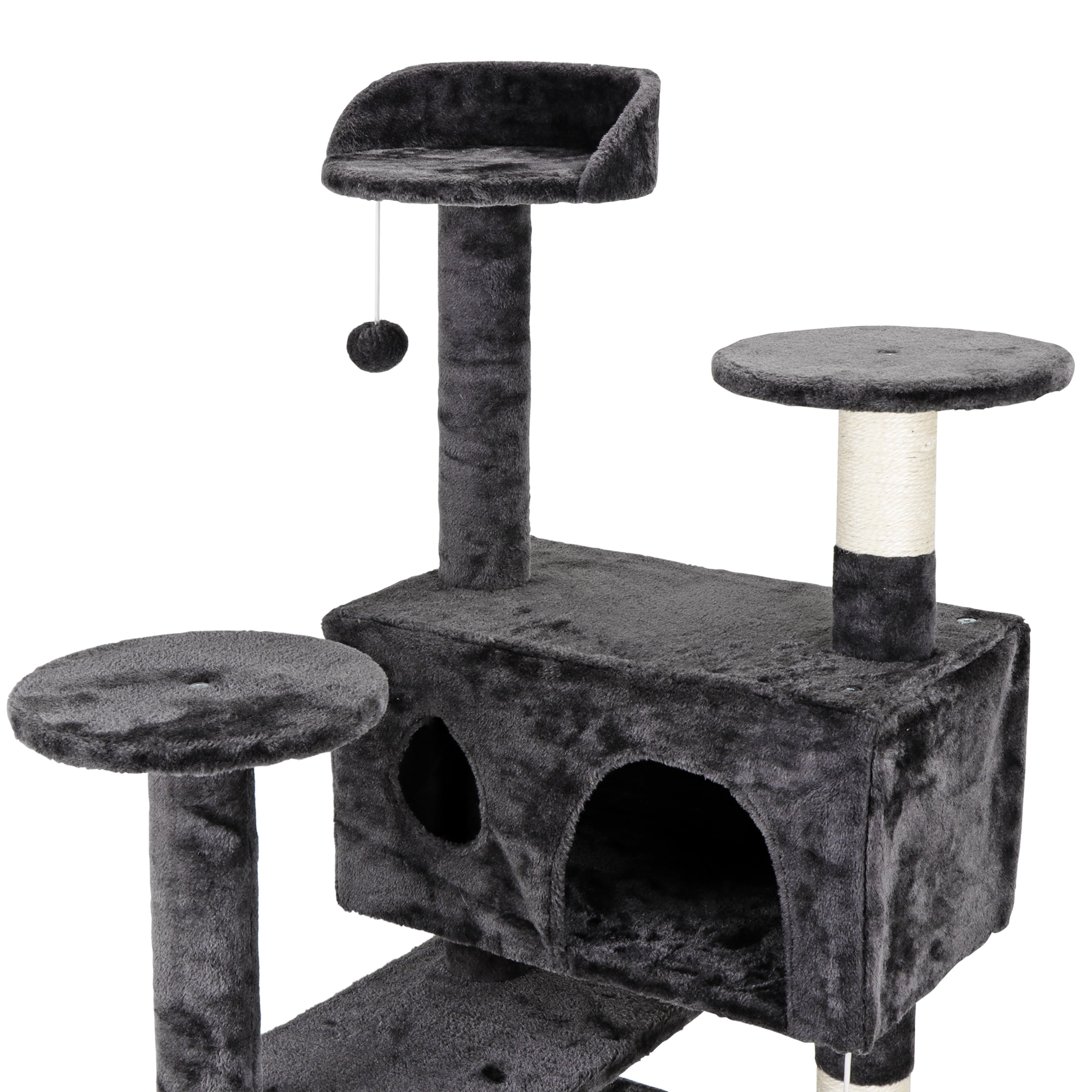 ZENY 53" Multi-Level Cat Tree in Dark Gray