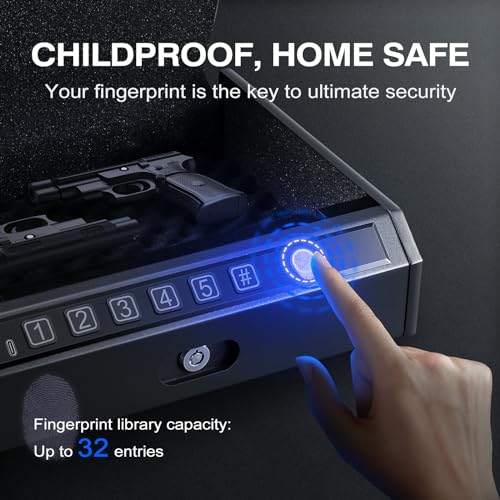 ADIMO Biometric Gun Safe with Quick Access Options