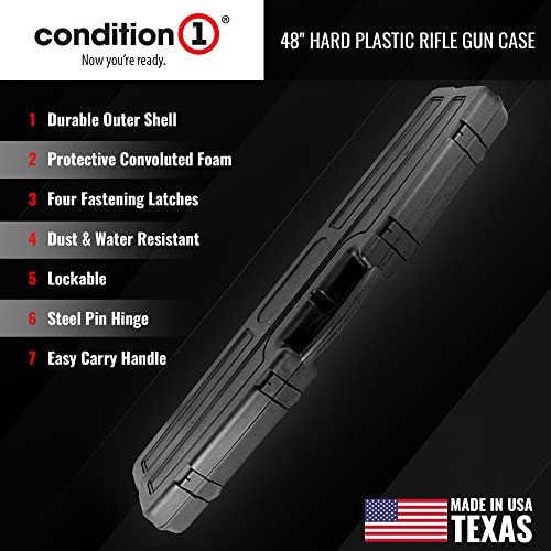 48" Hard Plastic Rifle Case with Foam