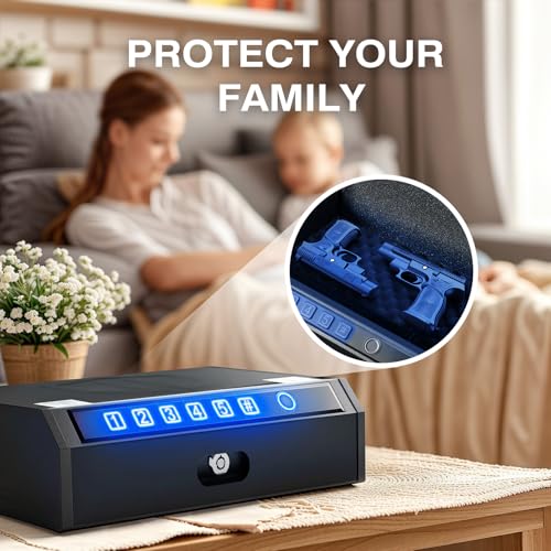 ADIMO Biometric Gun Safe with Quick Access Options