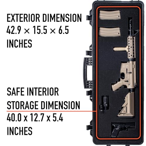 Watertight Crushproof Rifle Case with Foam Protection