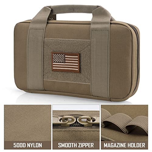 LIVANS Padded Tactical Double Pistol Case