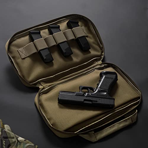 LIVANS Padded Tactical Double Pistol Case