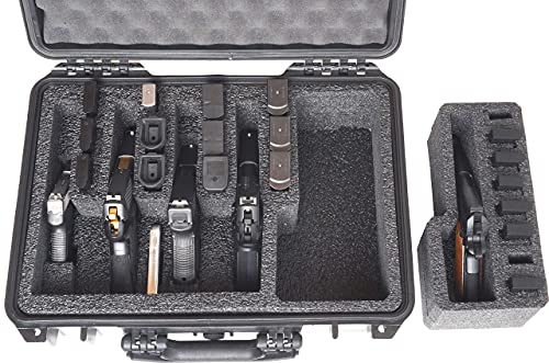 Case Club Waterproof Case for 5 Pistols & 20 Magazines