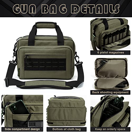 VEAGIA Army Green Pistol Range and Ammo Bag