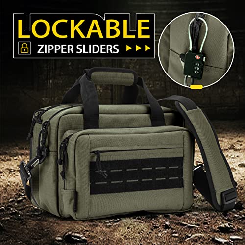 VEAGIA Army Green Pistol Range and Ammo Bag