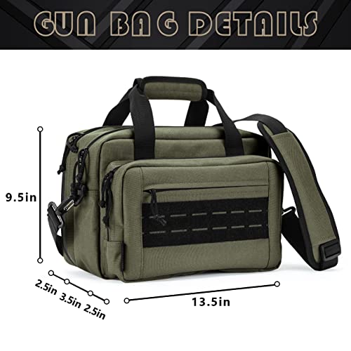 VEAGIA Army Green Pistol Range and Ammo Bag