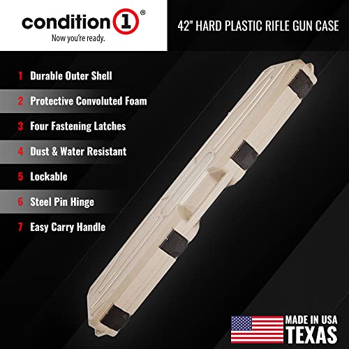 42” Economy Hard Gun Case with Foam, Desert Tan