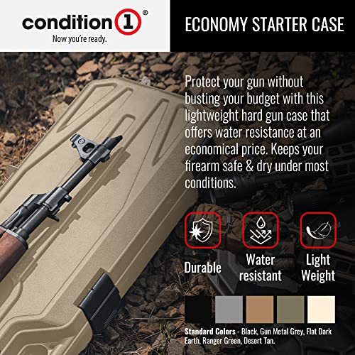 42” Economy Hard Gun Case with Foam, Desert Tan