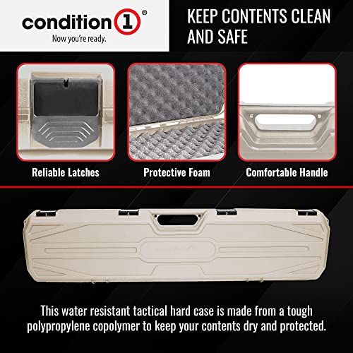 42” Economy Hard Gun Case with Foam, Desert Tan