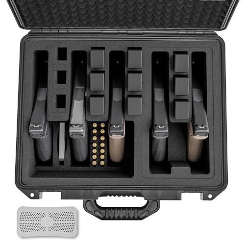 Kinghardcase 5 Pistol Hard Gun Case with Foam