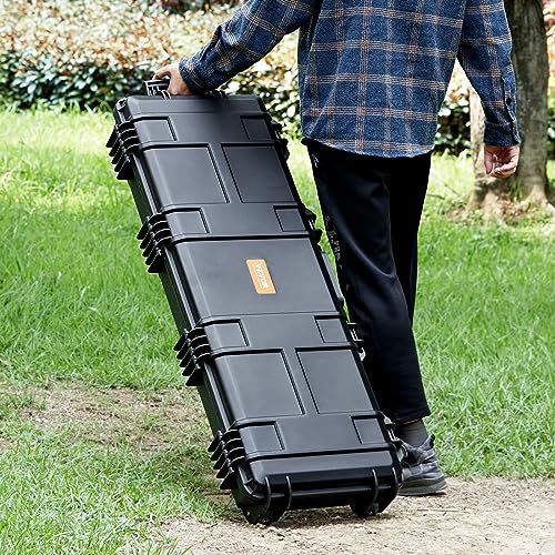 VEVOR 42-Inch Lockable Rifle Case with Wheels