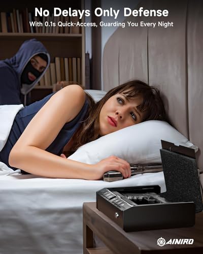 AINIRO Biometric Gun Safe for Quick Access Pistols