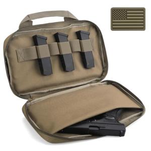 LIVANS Padded Tactical Double Pistol Case