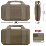 LIVANS Padded Tactical Double Pistol Case