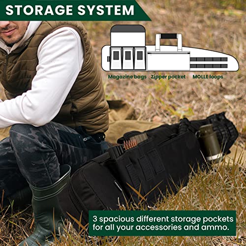 HUNTSEN Soft Dual Lockable Shotgun Rifle Case