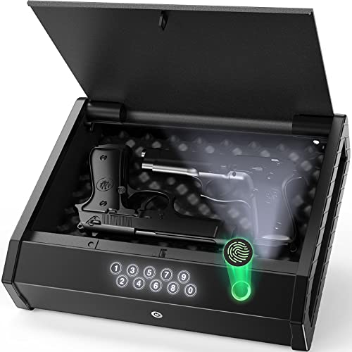 Biometric Gun Safe for 2 Pistols - Portable