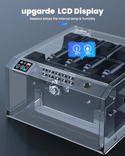 4-Pistol Biometric Gun Safe with LCD Display