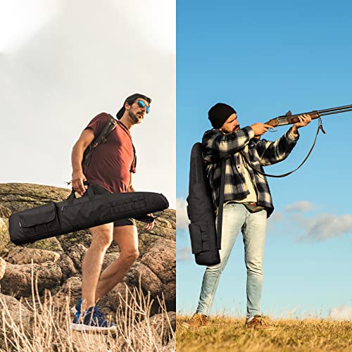 HUNTSEN Soft Dual Lockable Shotgun Rifle Case