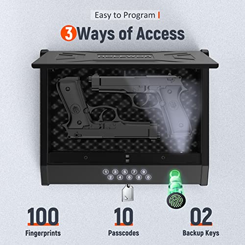 Biometric Gun Safe for 2 Pistols - Portable