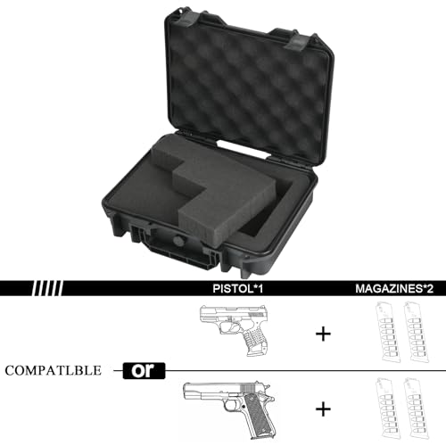 LOTOCASE Tactical Hard Gun Case with Foam Insert