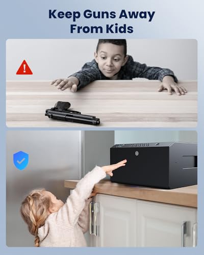 4-Pistol Biometric Gun Safe with LCD Display