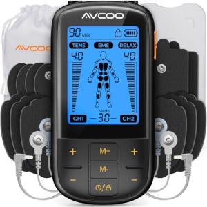 AVCOO Rechargeable 3-in-1 TENS Unit for Pain Relief