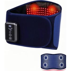 Cordless Back Massager Belt with Red Light Therapy