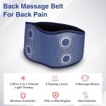 Cordless Back Massager Belt with Red Light Therapy