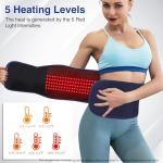 Cordless Back Massager Belt with Red Light Therapy