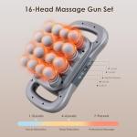 GAXEZO 16 Head Deep Tissue Massage Gun Set