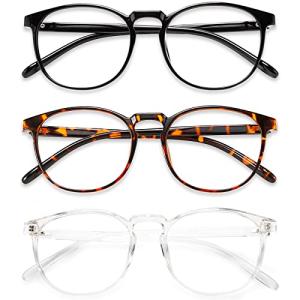 Retro Round Blue Light Blocking Glasses - 3 Pack