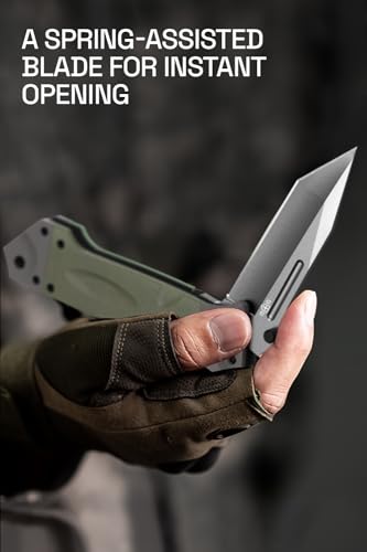 Grand Way Tactical Folding Knife with Tanto Blade