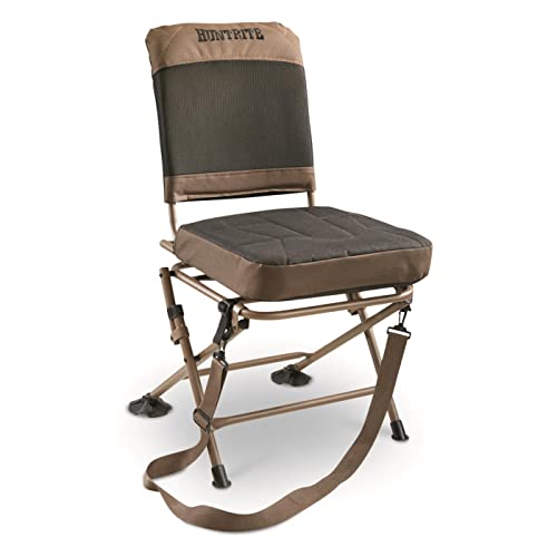 Huntrite 360 Swivel Folding Hunting Chair, Black