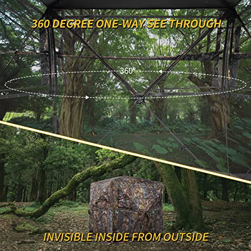 360-Degree Transparent Hunting Pop-Up Tent for 3