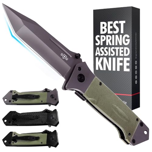 Grand Way Tactical Folding Knife with Tanto Blade